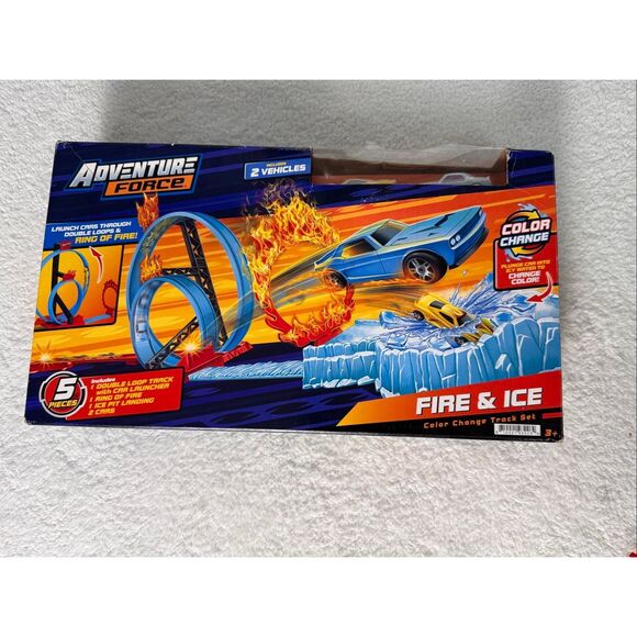 Adventure Force Fire and Ice Color Change Track Set 2 Cars - Picture 3 of 9